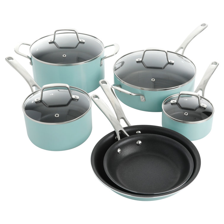 Martha Stewart 10 Piece HardAnodized Aluminum Non Stick Cookware Set
